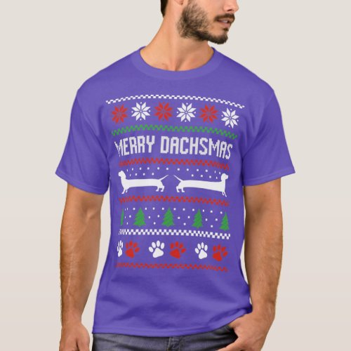 Dachshund Sausage Dog Ugly Christmas Sweater Merry