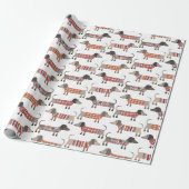 Dachshund Sausage Dog Wrapping Paper (Unrolled)