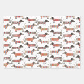 Dachshund Sausage Dog Wrapping Paper Sheets (Front 3)