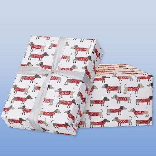 Dachshund Sausage Wiener Dog Holiday Wrapping Paper