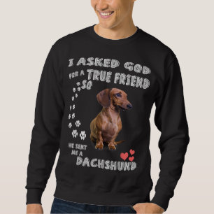 Dachshund Saying Mom, Wiener Dad, Weenie Lover, Sa Sweatshirt