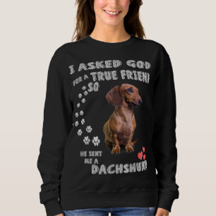 Dachshund Saying Mom Wiener Dad Weenie Lover Sausa Sweatshirt