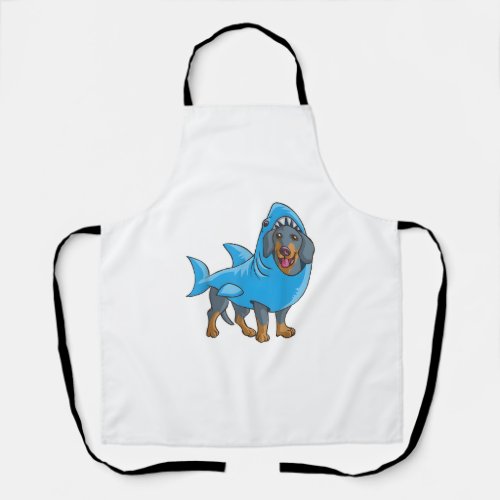 Dachshund Shark Shirt Funny Dog Suit Puppy Great W Apron