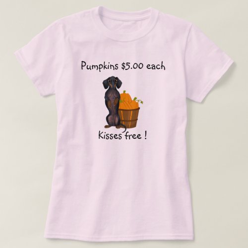 Dachshund Shirt Fall Autumn Pumpkin Wiener Dog