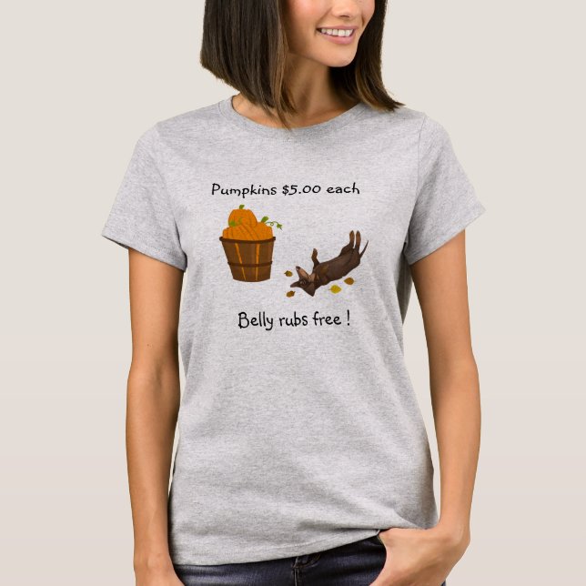 Dachshund Shirt Fall Autumn Pumpkin Wiener Dog (Front)