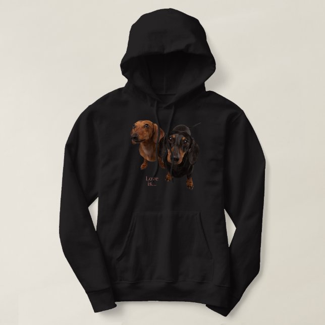 Dachshund Shirt Weiner Dog Mom Dad Love Doxie Pupp (Design Front)