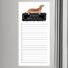 Dachshund Shopping List Magnetic Notepad at Zazzle