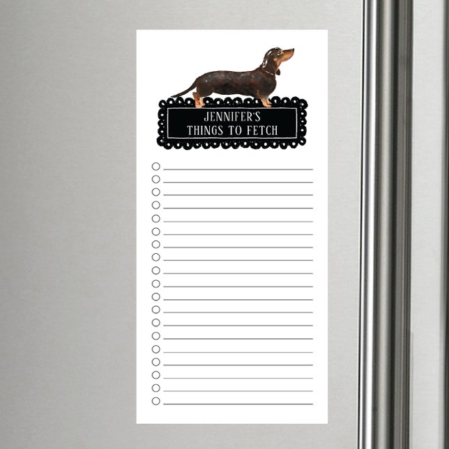 Dachshund Shopping List Magnetic Notepad (Creator Uploaded)