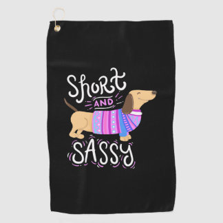 Dachshund Short And Sassy Golf Towel