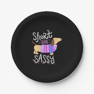 Dachshund Short And Sassy Paper Plates