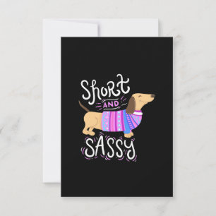 Dachshund Short And Sassy Thank You Card