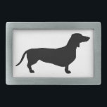 Dachshund Short Hair - Silhouette 1 Belt Buckle<br><div class="desc">Pretty Animal Graphic Design by EDDA Fröhlich / EDDArt | This Dog Silhouette Image is a must have for Dachshund / Lowrider / Wiener Lovers! | You miss other colors or products with this design? Feel free to contact me: contact@eddart.de or have a look here: www.zazzle.com/store/eddartshop or here: www.art-shopping.net |...</div>