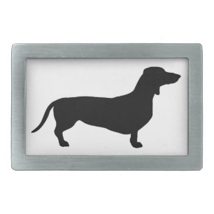 Dachshund Short Hair - Silhouette 1 Belt Buckle