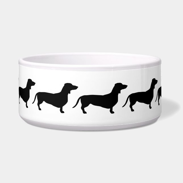 Dachshund Short Hair - Silhouette 1 Bowl (Front)