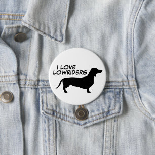 Dachshund Short Hair - Silhouette 1 Button