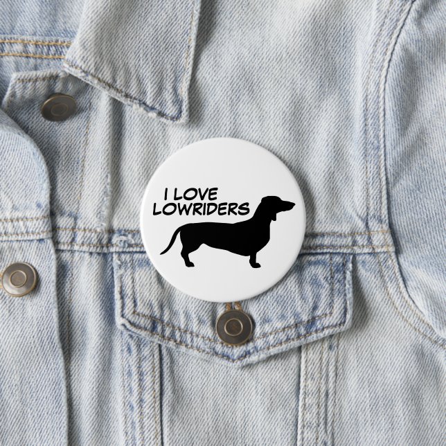 Dachshund Short Hair - Silhouette 1 Button (In Situ)