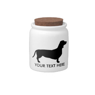 Dachshund Short Hair - Silhouette 1 Candy Jar