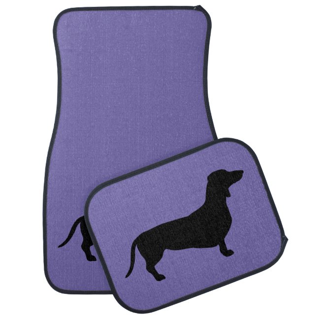 Dachshund Short Hair - Silhouette 1 Car Floor Mat (Set)