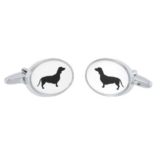 Dachshund Short Hair - Silhouette 1 Cufflinks
