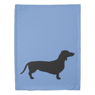 Dachshund Short Hair - Silhouette 1 Duvet Cover