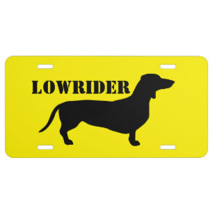 Dachshund Short Hair - Silhouette 1 License Plate