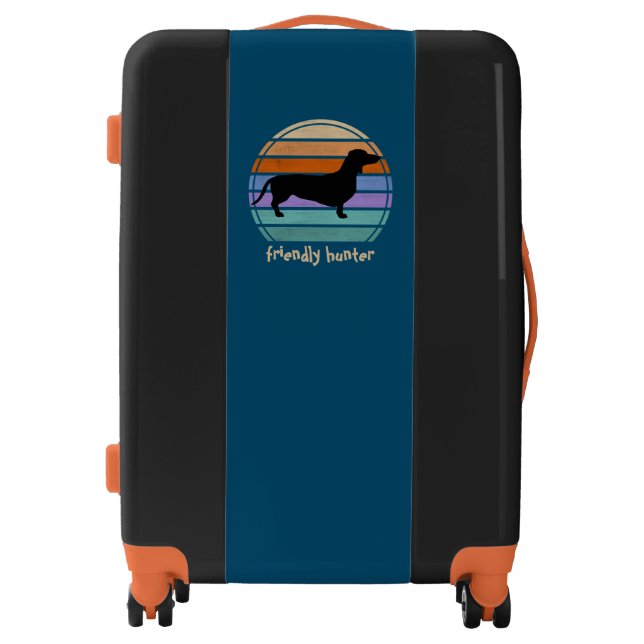 Dachshund Short Hair - Silhouette 1 Luggage (Front)