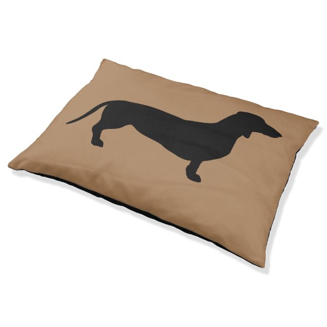 Dachshund Short Hair - Silhouette 1 Pet Bed (Angled)