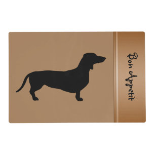 Dachshund Short Hair - Silhouette 1 Placemat