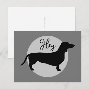 Dachshund Short Hair - Silhouette 1 Postcard