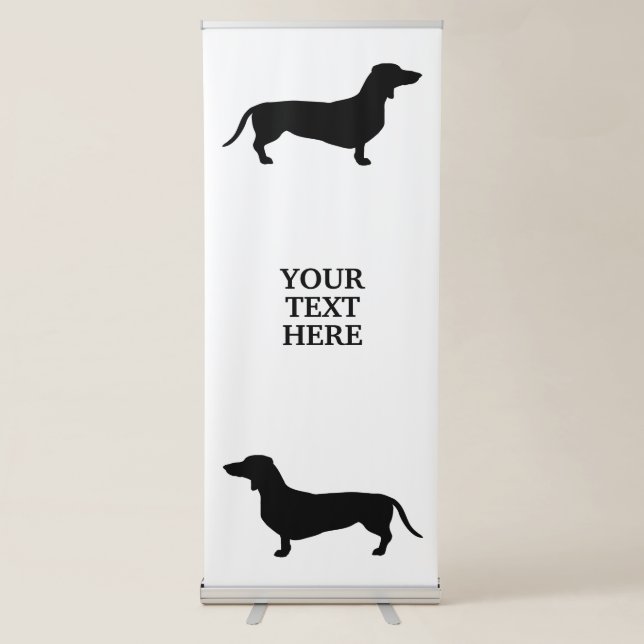 Dachshund Short Hair - Silhouette 1 Retractable Banner (Front)