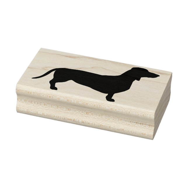 Dachshund Short Hair - Silhouette 1 Rubber Stamp (Stamp)
