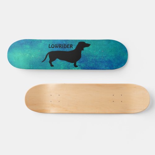 Dachshund Short Hair _ Silhouette 1 Skateboard