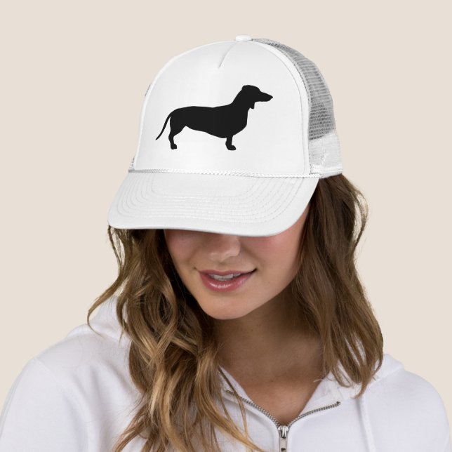 Dachshund Short Hair - Silhouette 1 Trucker Hat (In Situ)