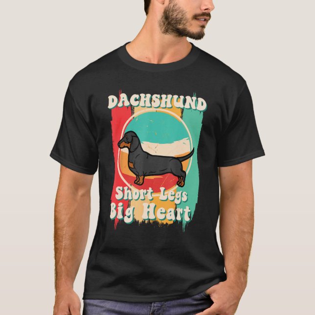 Dachshund  Short Legs Big Heart Dachshund Mom T-Shirt (Front)