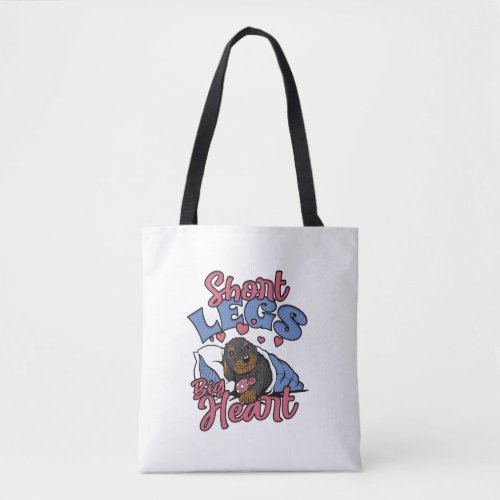 Dachshund Short Legs Big Hearts Tote Bag