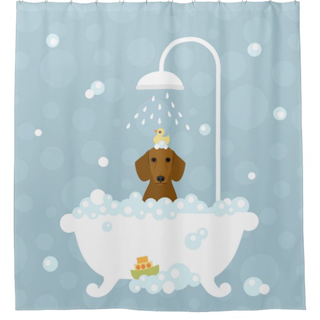 Dachshund Shower Curtain (Front)