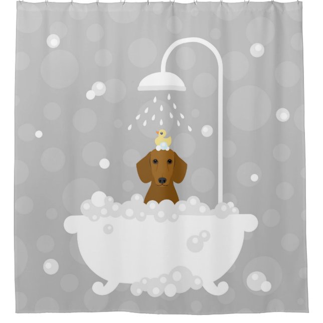 Dachshund Shower Curtain (Front)