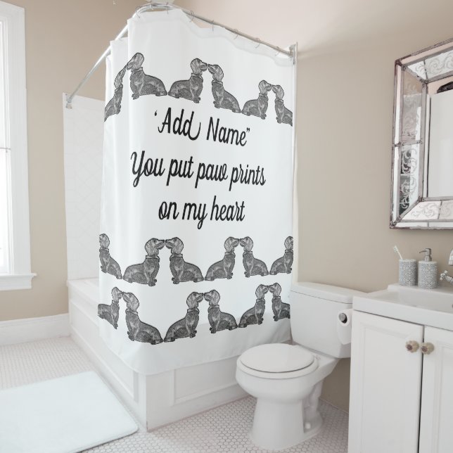 Dachshund Shower Curtain (In Situ)