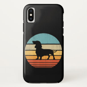 Dachshund Silhouette 60s 70s Gifts Dog Lover iPhone X Case