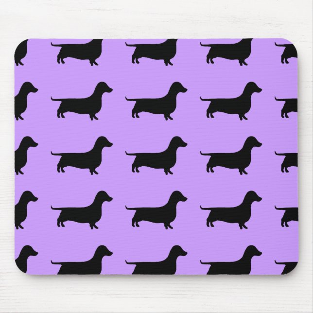 Dachshund Silhouette any color Mouse Pad (Front)