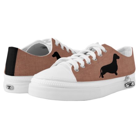 Dachshund Silhouette Black   Your Ideas Low-top Sneakers