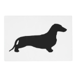 Dachshund Silhouette Black + Your Ideas Placemat at Zazzle