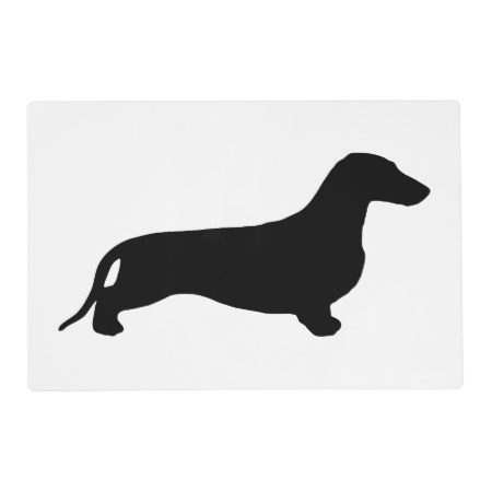 Dachshund Silhouette Black   Your Ideas Placemat