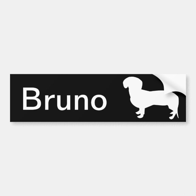 Dachshund Silhouette Bumper Sticker (Front)