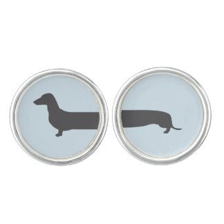 Dachshund silhouette cufflinks