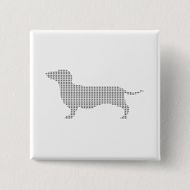 Dachshund Silhouette From Many Button (Front)