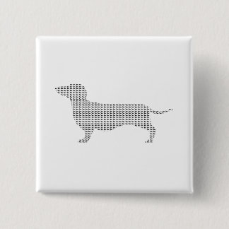 Dachshund Silhouette From Many Button