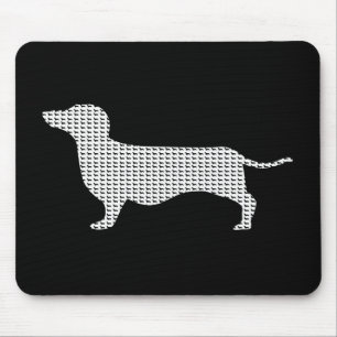 Dachshund Silhouette From Many Mouse Pad