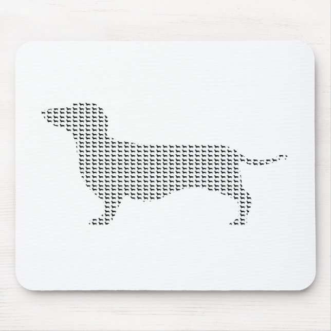 Dachshund Silhouette From Many Mouse Pad (Front)