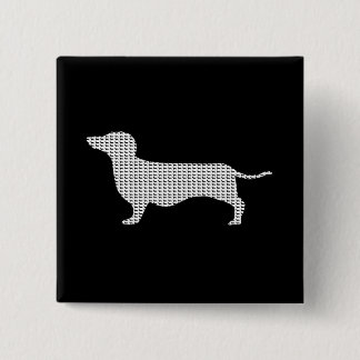 Dachshund Silhouette From Many Pinback Button